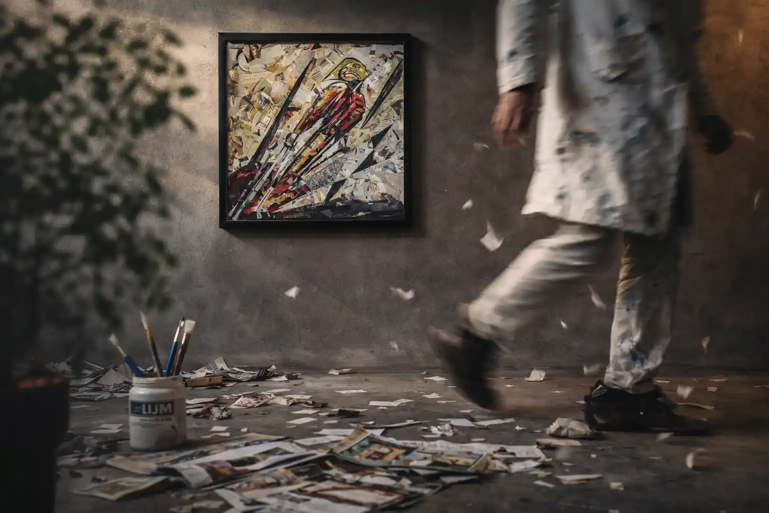 Rocketeer origineel collagewerk – Vincent Schiphorst