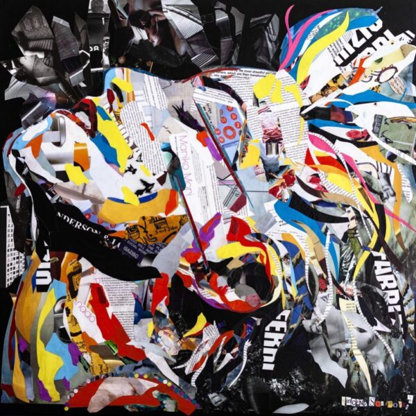 Madonna origineel collagewerk - 60x60 cm - Vincent Schiphorst