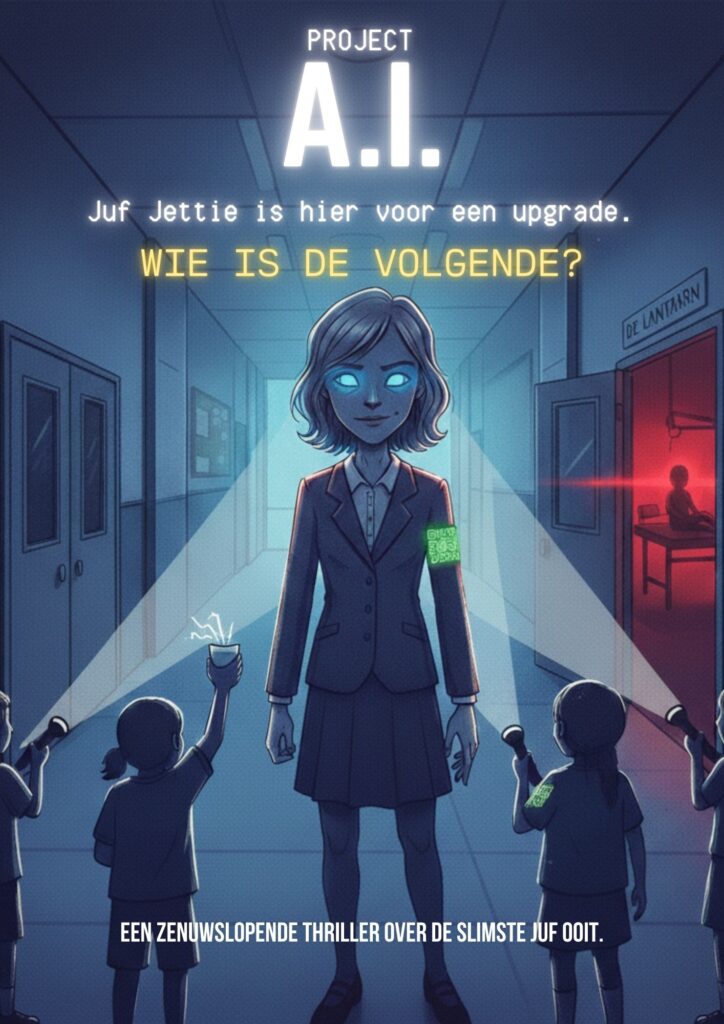 Filmcoach Vincent Schiphorst geeft les over Film in de klas aan groep 7