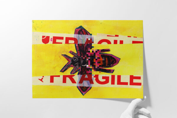 Fine Art kunstprint Yellow and Red limited edition A1 Vincent Art