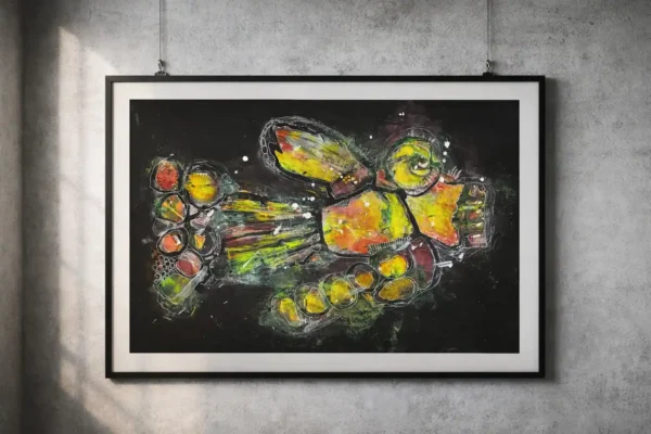 Vurkis A1 - origineel kunstwerk in lijst