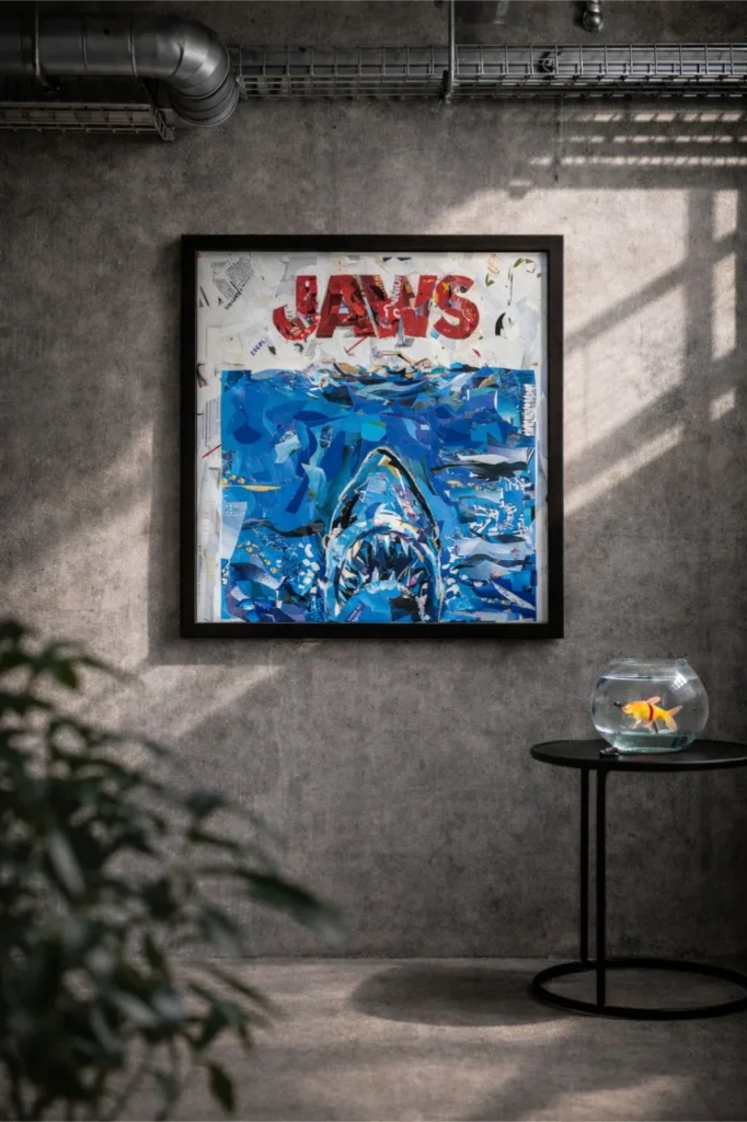 jaws origineel werk vincent art