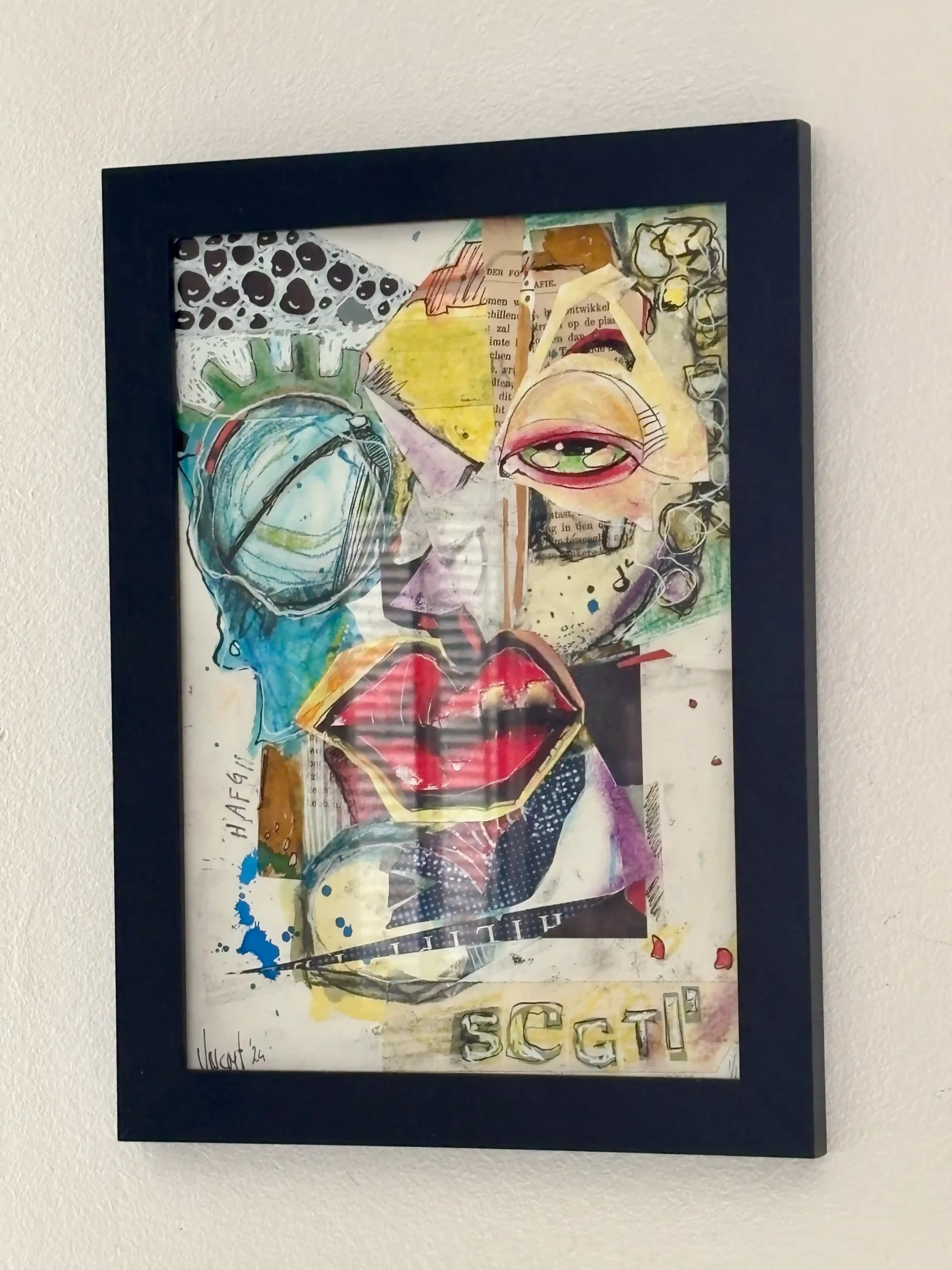 Lips II - Mixed Media Collage - Afbeelding 6