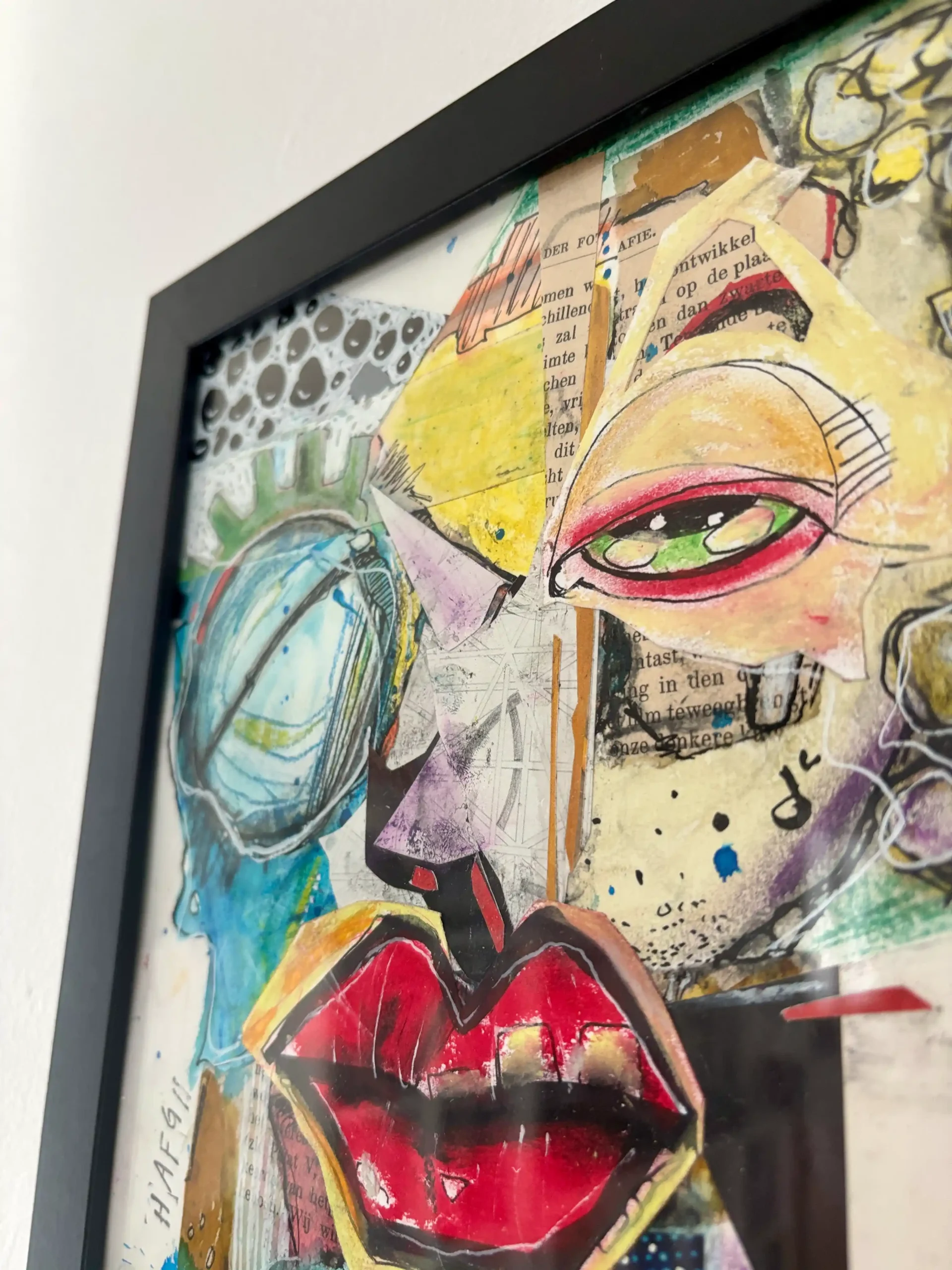 Lips II - Mixed Media Collage - Afbeelding 3