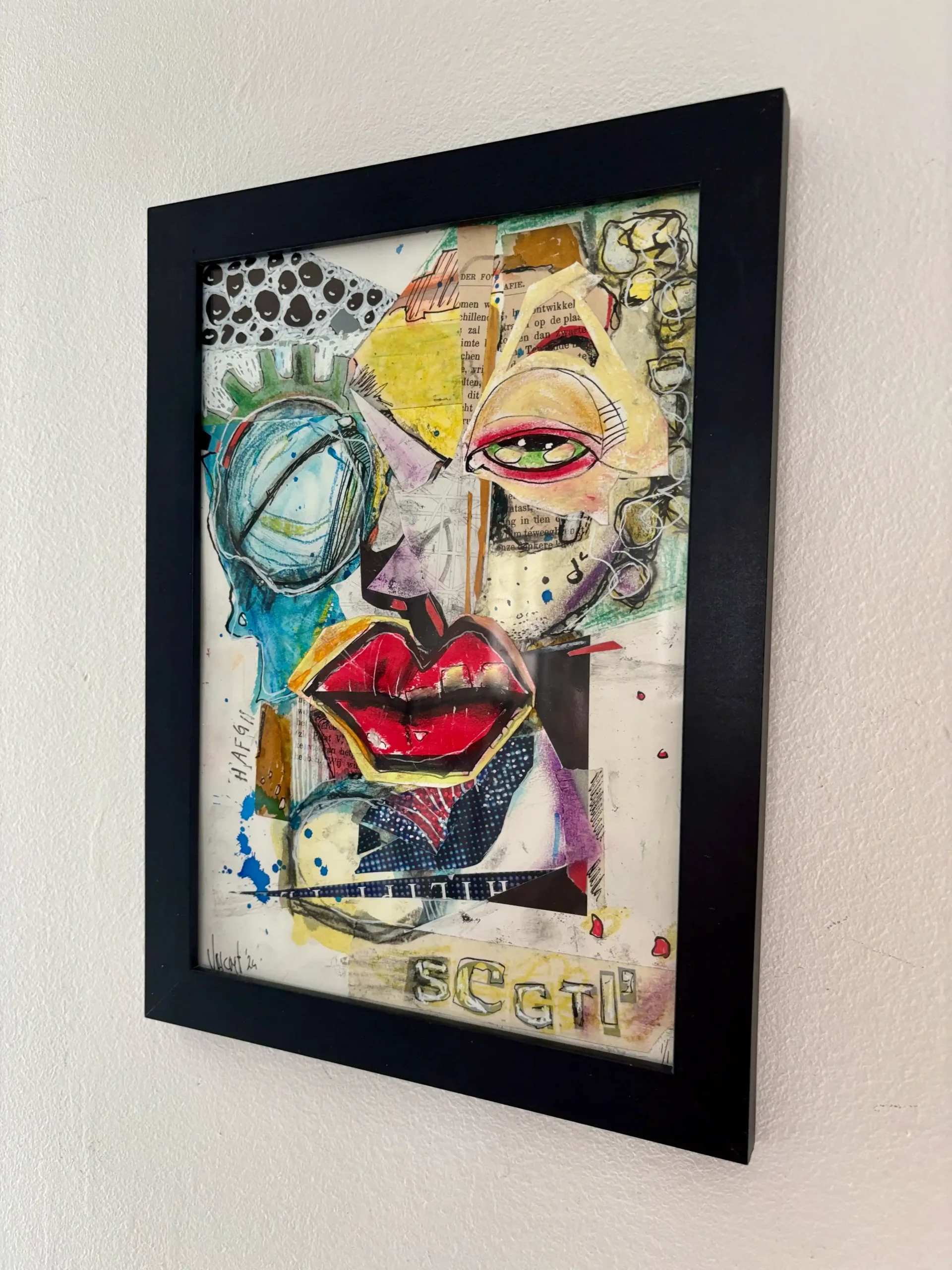 Lips II - Mixed Media Collage - Afbeelding 2